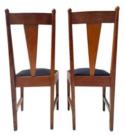 Willem Penaat Two Art Deco Amsterdamse School Chairs for Metz & Co. Amsterdam